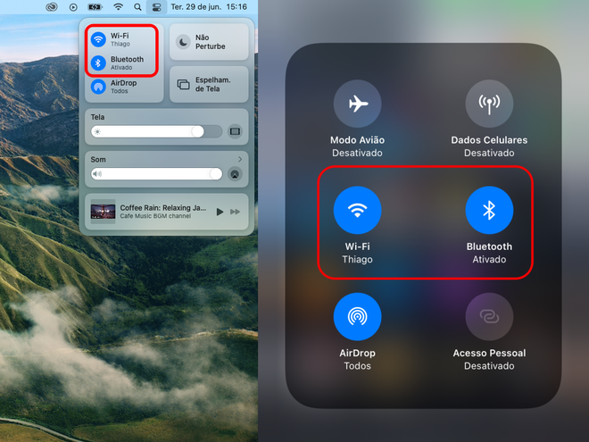 Ative o Wi-Fi na mesma rede assim como o Bluetooth em ambos os dispositivos - Captura de tela: Thiago Furquim (Canaltech)