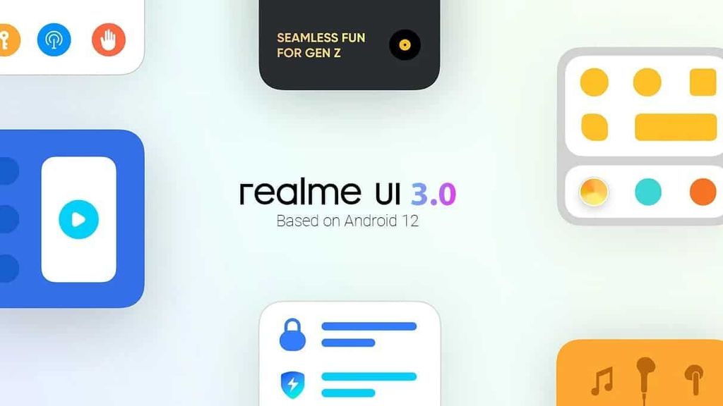 A Realme UI 3.0 é construída sobre o Android 12 e conta com uma série de novidades em personalização e segurança (Imagem: Reprodução/Realme)