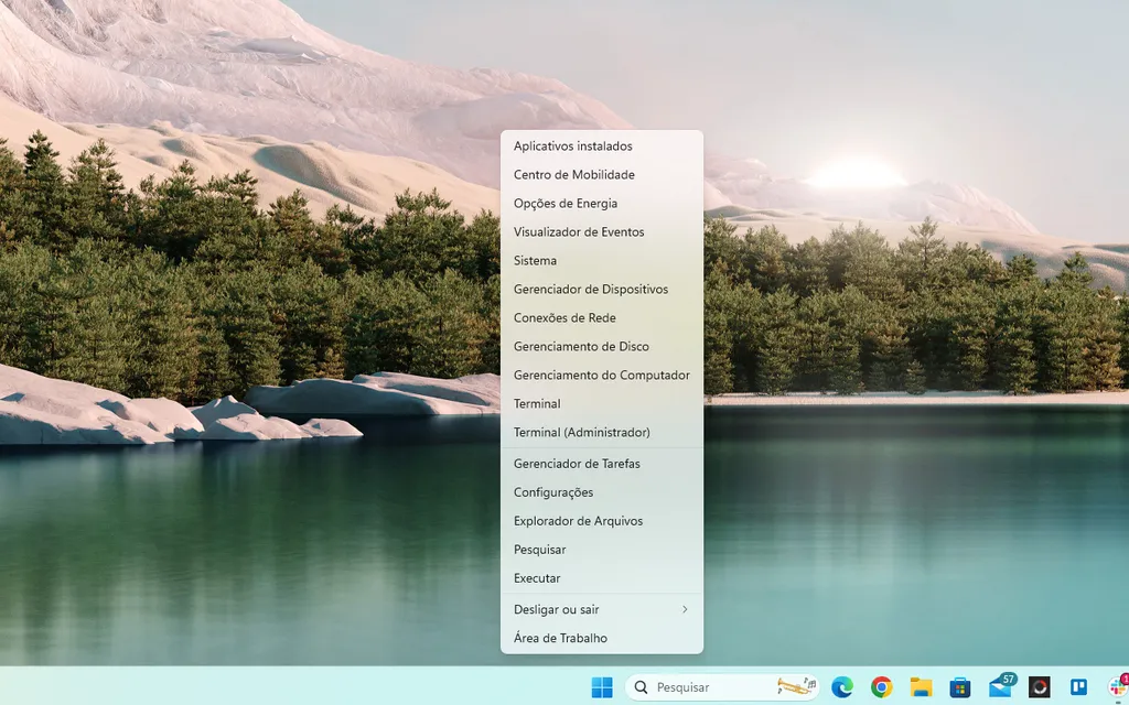 Acesse atalhos de configuração rapidamente (Imagem: Captura de tela/Thiago Furquim/Canaltech)