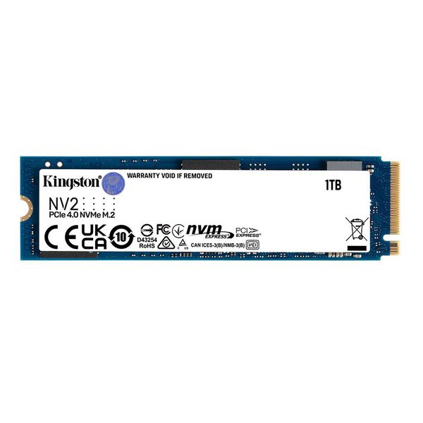 SSD 1 TB Kingston NV2, M.2 2280 PCIe, NVMe, Leitura: 3500 MB/s e Gravação: 2100 MB/s - SNV2S/1000G