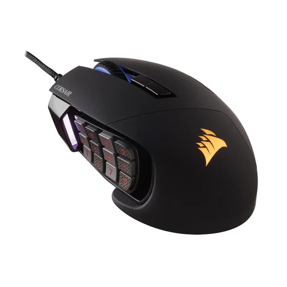 Mouse Gamer Corsair Scimitar Pro, 17 Botões, 16.000 DPI, Mapeamento