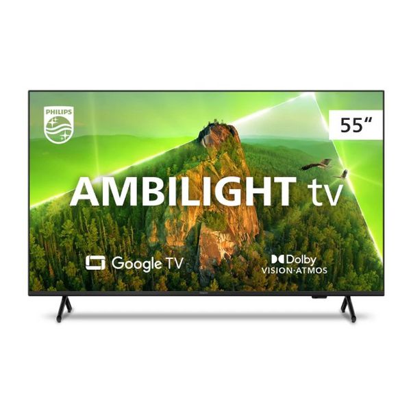 Smart TV Philips 55" Ambilight LED 4K UHD Google TV 55PUG7908/78 | LEIA A DESCRIÇÃO - CASHBACK