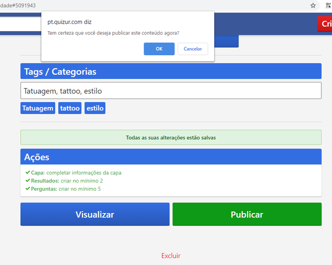 O teste deve ter, no mínimo, dois resultados (Captura de tela: Ariane Velasco)