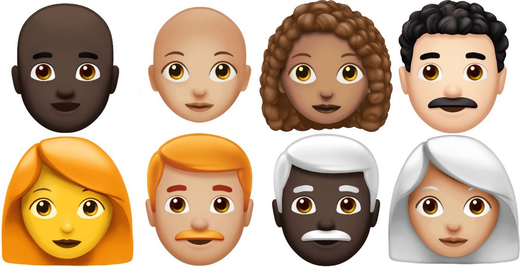 Mais tons de pele e maior diversidade étnica estão nos novos emojis do iOS 12.1 (Imagens: Reprodução / Tech Cruch)