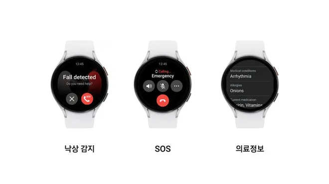 O sistema de SOS ligará para a emergência pelo relógio e identificará quedas (Imagem: Divulgação/Samsung)