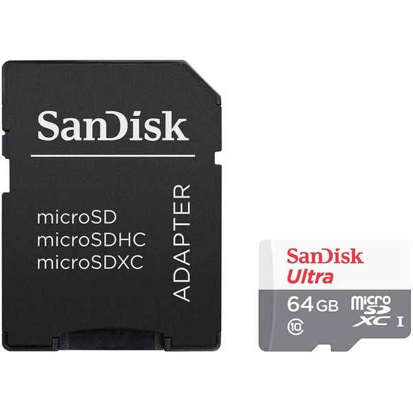 Cartão Micro SD SanDisk Ultra com Adaptador 64GB Classe 10