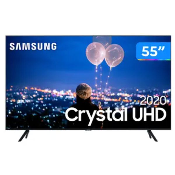 Smart TV Crystal UHD 4K LED 55” Samsung - UN55TU8000GXZD Wi-Fi Bluetooth HDR 3 HDMI 2 USB 55"