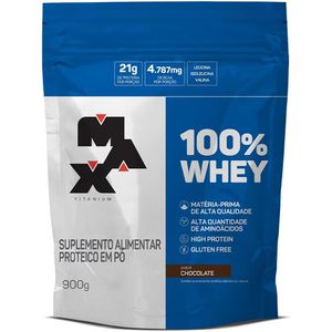 Max Titanium 100% Whey - 900G Refil Chocolate