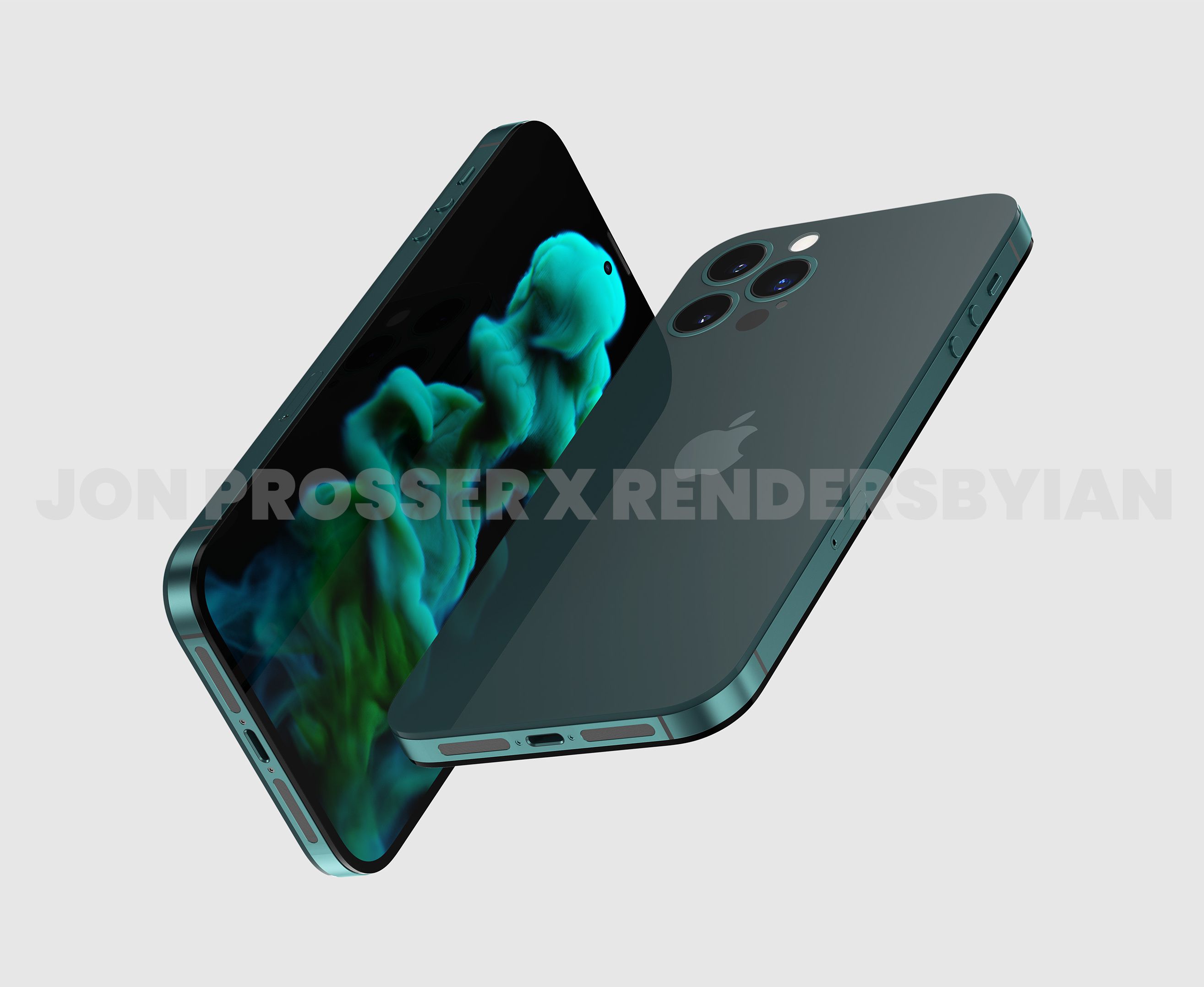 Rumor mais antigo apontava uso de entalhe circular no alto da tela, mas Apple pode adotar notch mais característico em formato de pílula (Imagem: Reprodução/Jon Prosser)