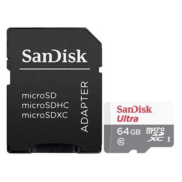 Cartão de Memória Micro SD de 128GB SanDisk Ultra MSDXC UHS-I - Branco