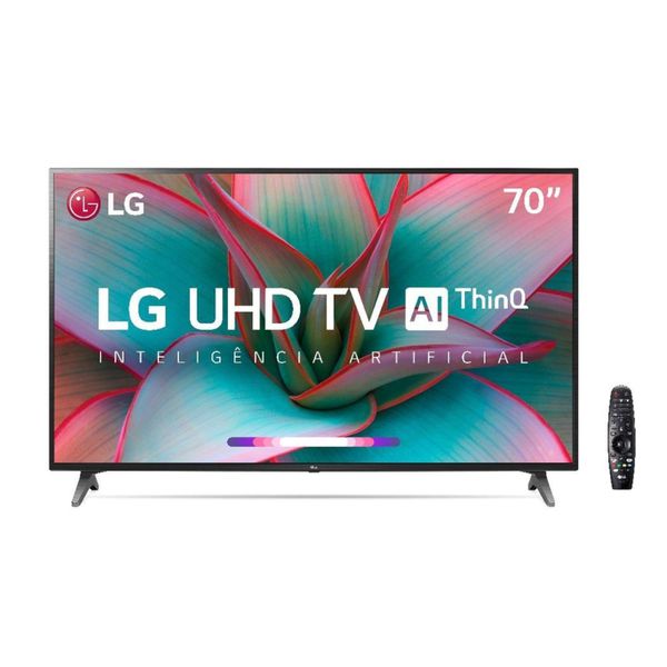 Smart TV LG 70'' 70UN7310 Ultra HD 4K WiFi Bluetooth HDR Inteligência Artificial ThinQ AI Smart Magic Google Assistente Alexa [CASHBACK]