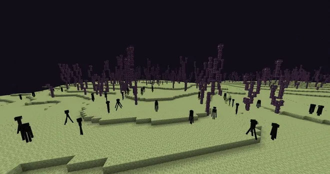 O The End é o espaço vazio de dimensão do Minecraft (Imagem: Fandom/Minecraft)