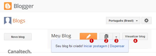 Blog Blogger Criado