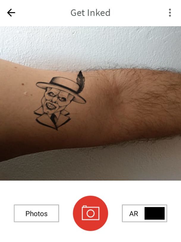 Com o Ink Hunter, você pode visualizar como uma tatuagem vai ficar no seu corpo (Captura de tela: Matheus Bigogno)