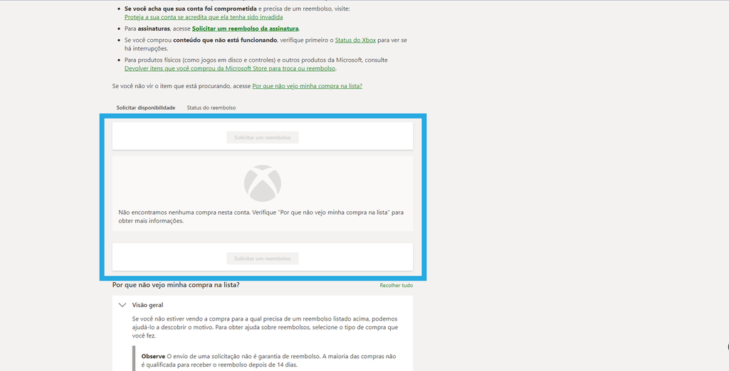 Como pedir reembolso de jogos do XBox