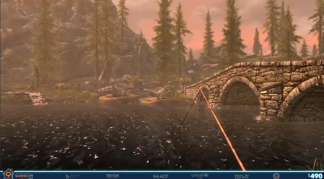 Sim, agora Skyrim terá pesca. (Imagem: Captura de Tela/Nibellion)