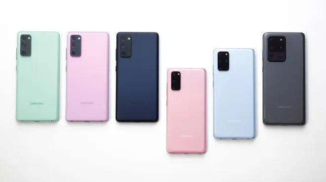 Galaxy S20 FE (2022) traz uma grande variedade de opções de cores (Imagem: Divulgação/Samsung)