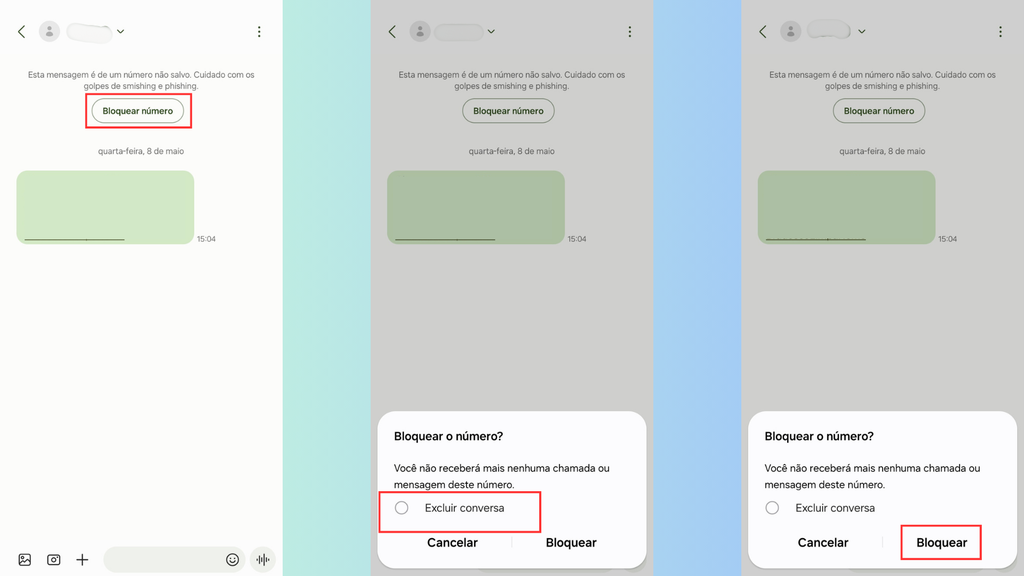 Como bloquear SMS no app de Mensagens da Samsung (Imagem: Captura de tela/Bruno De Blasi/Canaltech)