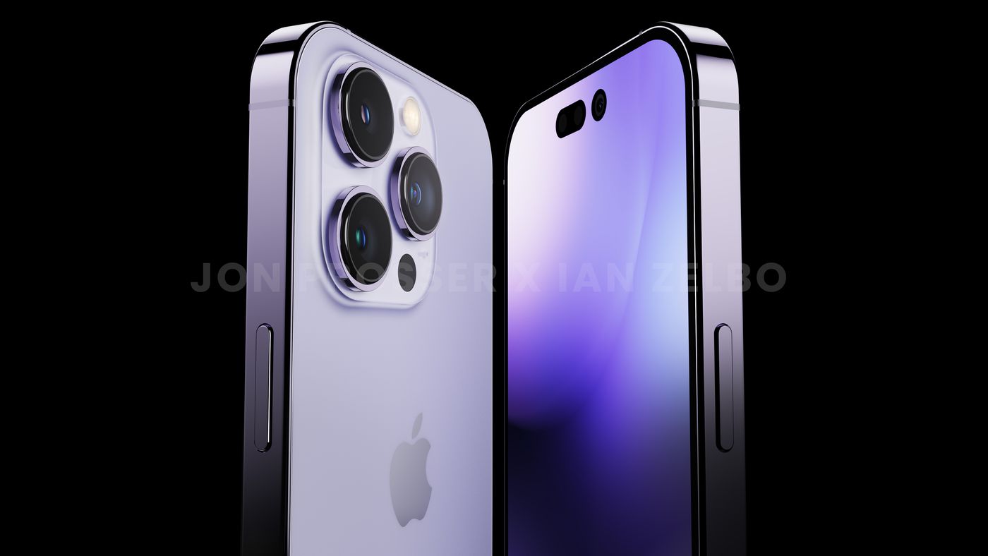 El supuesto iPhone 14 Pro aparece en color morado en el video y las fotos que muestran el diseño