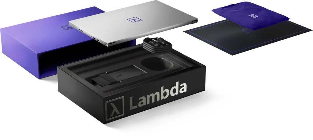 O Tensorbook sai de fábrica com Ubuntu 20.04 e a suíte de ML da Lambda, mas possui opção de dual boot com Windows 10 Pro (Imagem: Reprodução/Lambda)