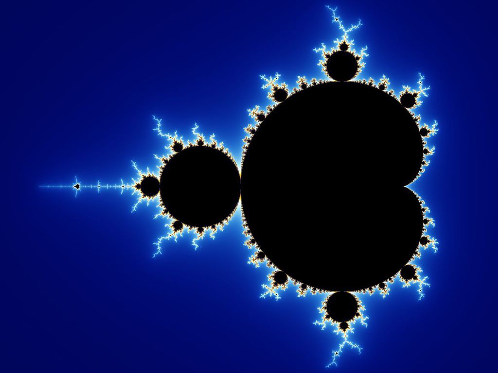 Em uma fractal, as partes separadas repetem os traços e a aparência do todo completo, apresentando um padrão repetitivo, tornando difícil dizer se estamos olhando para uma parte ampliada ou para o objeto completo (Imagem: Reprodução/Wolfgang Beyer)