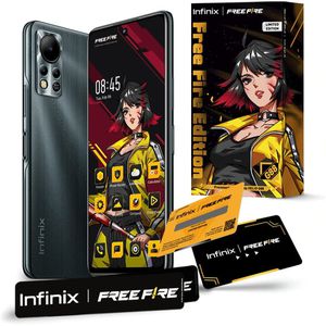 Smartphone Infinix Free Fire Limited Edition, 128GB, 6GB RAM, Câmera Tripla até 50 MP, Bateria de 5000mAh, Tela 6,78” de 90Hz Full HD, Dual Chip – Preto