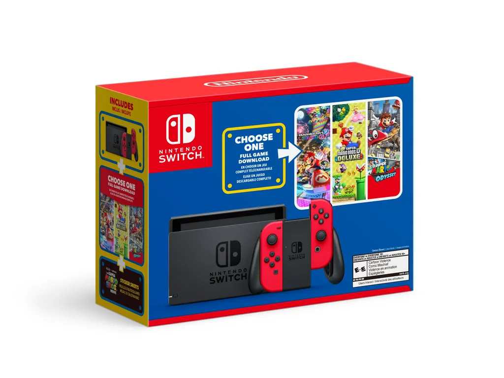 Novo combo do Nintendo Switch deixa você escolher um de três jogos do Super Mário (Imagem: Reprodução/Nintendo)