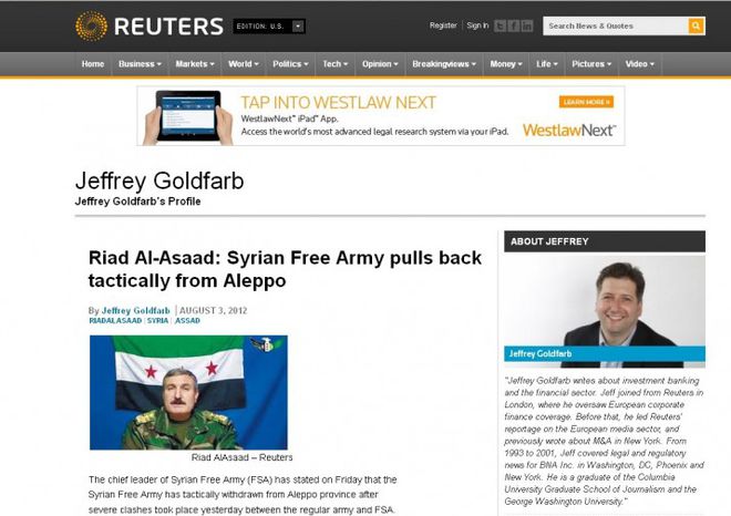 Reuters invasão falsa entrevista