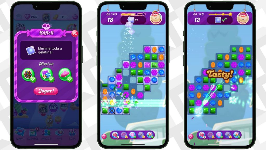 Jogo candy crush captura de tela