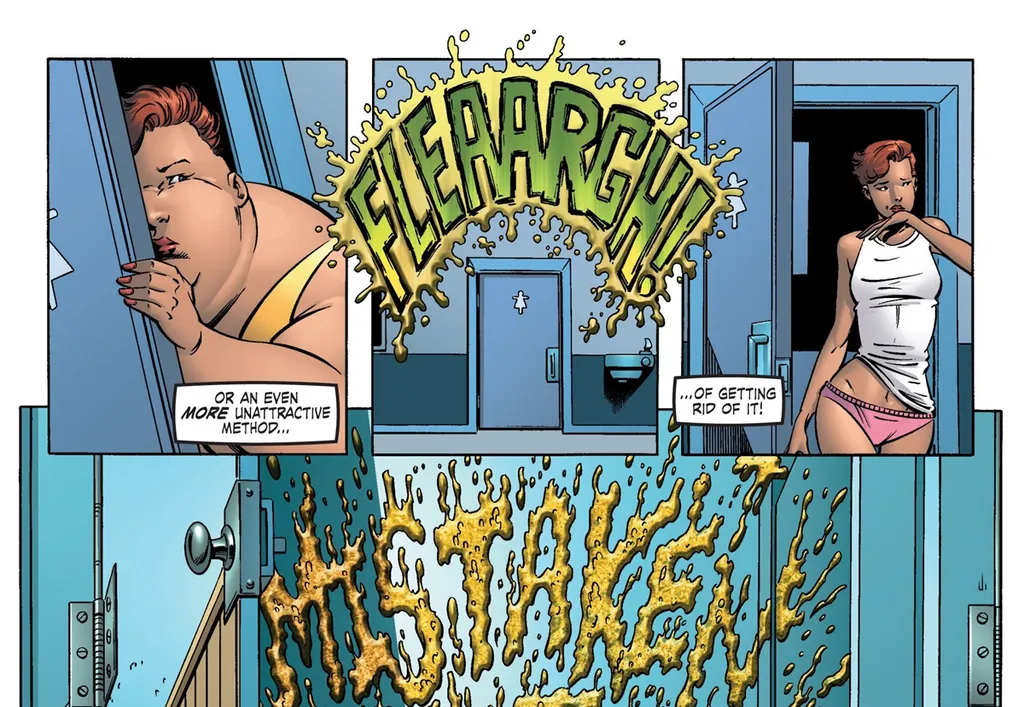 Big Bertha tinha uma caracterização zoada e ofensiva demais para aparecer em qualquer adaptação, ainda mais em Mulher-Hulk (Imagem: Reprodução/Marvel Comics)