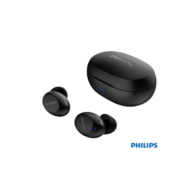 Fone de Ouvido Sem Fio Philips TWS Intra-auricular Preto - TAT1235BK/97