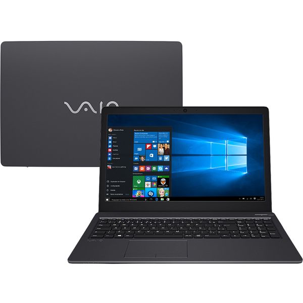 Notebook Fit 15S B0211B Intel Core I5 8GB 1TB LCD 15,6'' W10 Chumbo - VAIO [CUPOM]