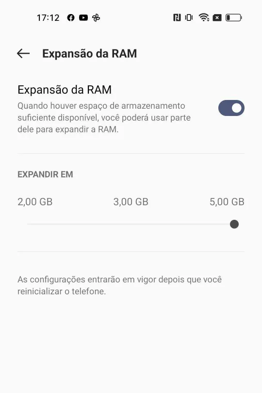 Função Expansão da RAM (Captura de tela: Diego Sousa/Canaltech)