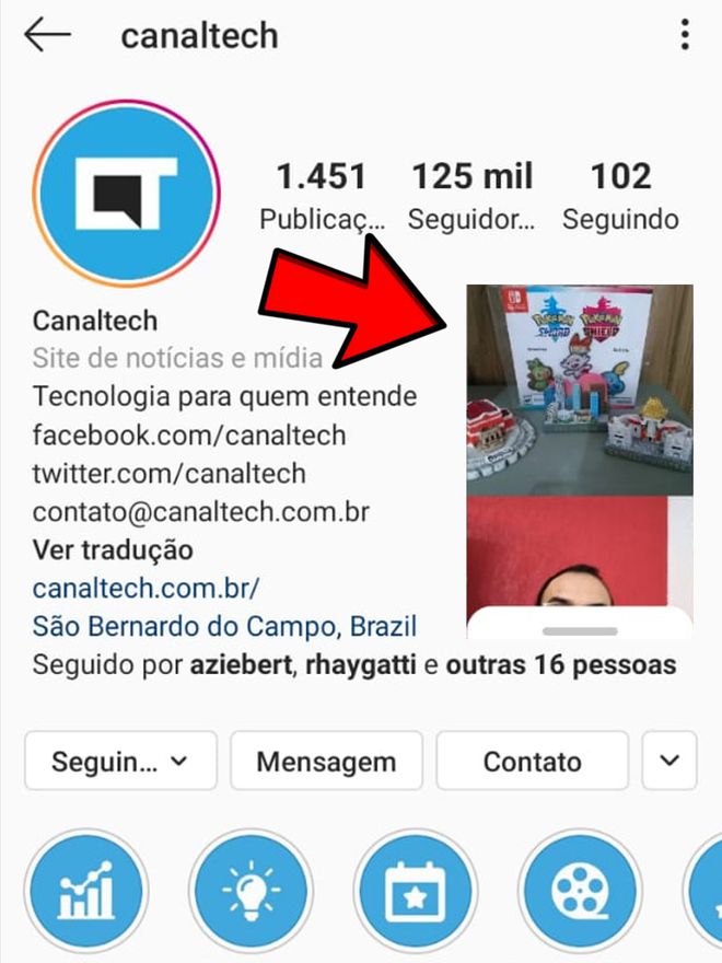 Para manter a miniatura da conversa, basta apenas voltar ao feed do Instagram e navegar normalmente (Captura de tela: Matheus Bigogno)