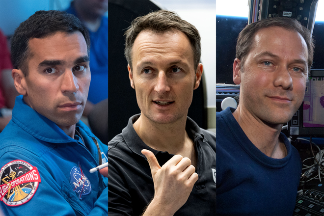 Até o momento, três tripulantes estão confirmados: Raja Chari e Tom Marshburn, da NASA, e Matthias Maurer, da ESA (Imagem: Reprodução/NASA/ESA)