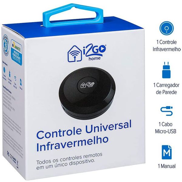 Controle Universal Inteligente Infravermelho I2GO Home - Compatível com Alexa