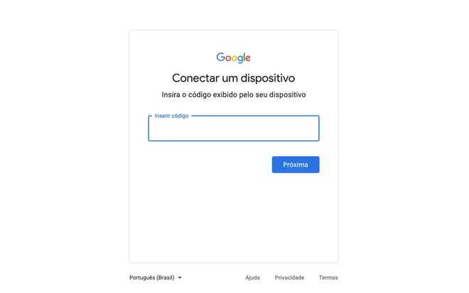 Problemas com o YouTube Kids Activate: site permite vincular conta Google ao serviço (Captura de tela: Caio Carvalho)