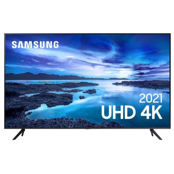 Samsung Smart Tv 75" Uhd 4k 75au7700, Processador Crystal 4k, Tela Sem Limites, Visual Livre De Cabos, Alexa Built In [APP + CUPOM]
