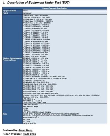 Google Pixel 7 FCC