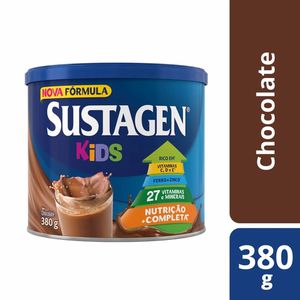 Kit Complemento Alimentar Infantil Sustagen Kids Sabor Chocolate Com 2 Unidades de 380g Cada