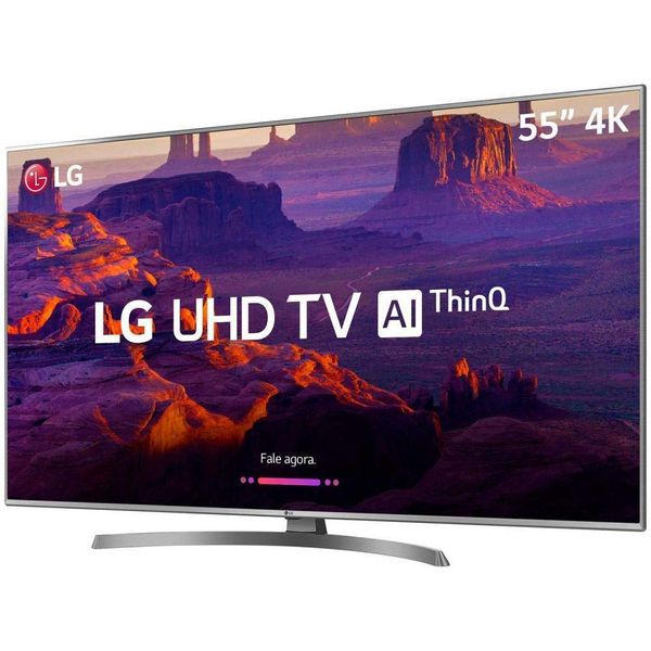 Smart TV LED PRO 55'' Ultra HD 4K LG 55UM761, 4 HDMI, 2 USB Wi-fi Conversor Digital