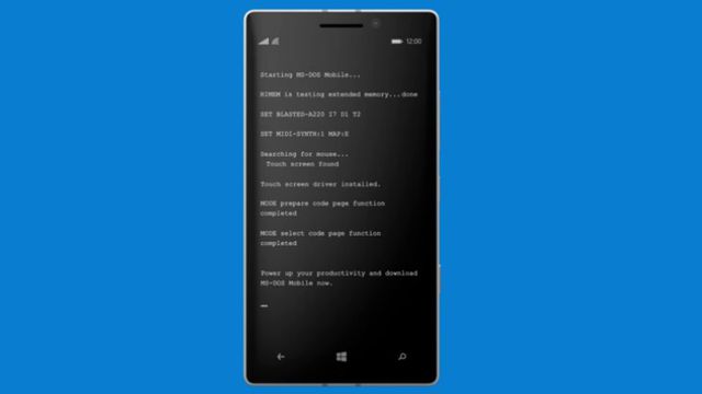 Como seria seu Windows Phone com MS-DOS?