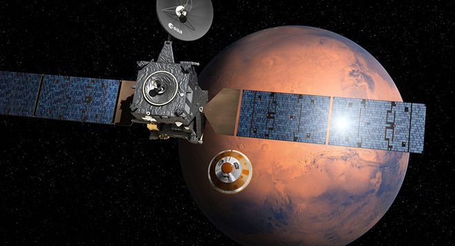 Conceito da sonda Mars Express (Imagem: ESA)