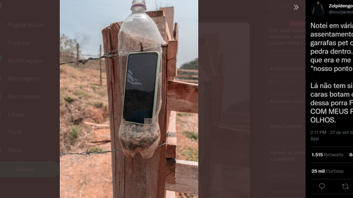 "Antena" feita de garrafa PET, areia e pedra melhora o sinal do celular?