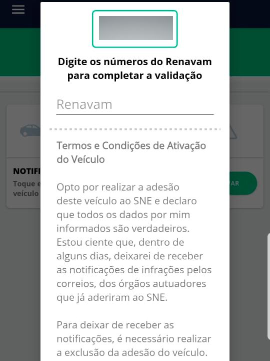 Notificações digitais são liberadas ao incluir o número do Renavam (Foto: Reprodução/André Magalhães)