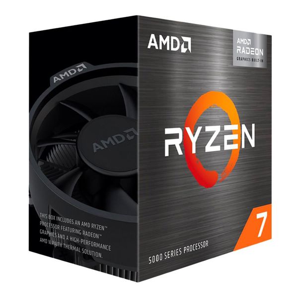 Processador AMD Ryzen 7 5700G, 3.8GHz (4.6GHz Max Turbo), AM4, Vídeo Integrado, 8 Núcleos - 100-100000263BOX