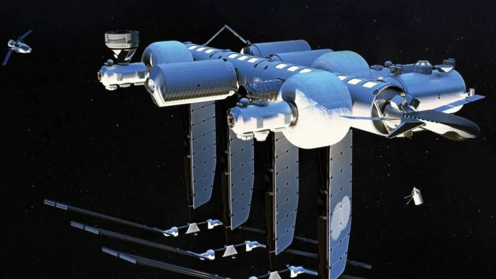 Orbital Reef, futura estação espacial da Sierra Space e Blue Origin. (Imagem: Reprodução / Sierra Space)