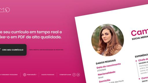 ResumeMaker é uma ótima maneira de se criar um currículo online