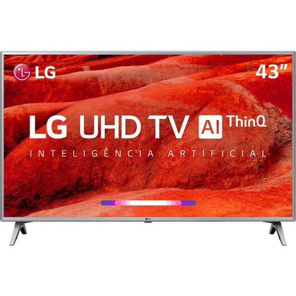 Smart TV LED 43'' LG 43UM7510 Ultra HD 4K Thinq AI Conversor Digital 4 HDMI 2 USB Wi-Fi [NO BOLETO]