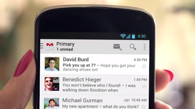 Nova interface do Gmail deverá chegar também aos dispositivos móveis